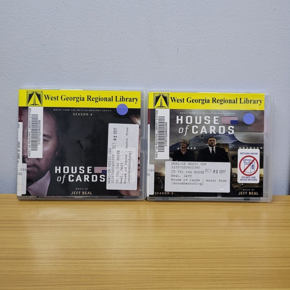 House‎ of Cards Season 3-4 Soundtrack CDs Ex Library Discs with Booklets
